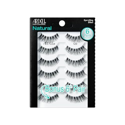 Ardell False Eyelashes Natural 120 Black, 1 pack (6 pairs per pack)