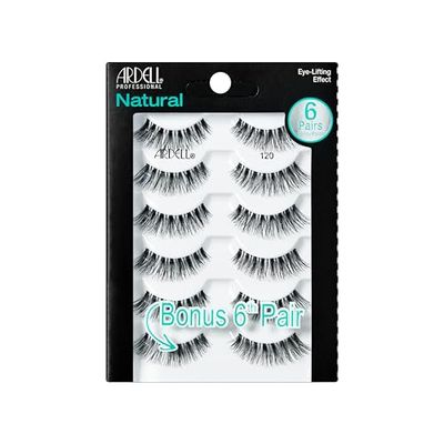 Ardell False Eyelashes Natural 120 Black, 1 pack (6 pairs per pack)