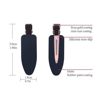 minihope 12 pieces No Bend Hair Clips, Curl Pin Clips, No Crease Hair Clips for Makeup Application2022 style, non-slip.Hair won't get caught between plastic attached to metal. (Black)