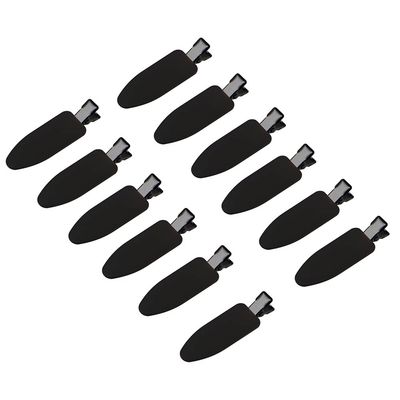 minihope 12 pieces No Bend Hair Clips, Curl Pin Clips, No Crease Hair Clips for Makeup Application2022 style, non-slip.Hair won&#39;t get caught between plastic attached to metal. (Black)