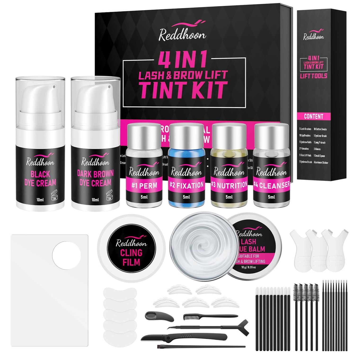 Upgraded Lash Lift Kit &amp; Brow Lamination Kit 6 IN 1, Instant Eyebrow Lamination Kit for Trendy Fuller, Quick Curling Perming &amp; Voluminous Lashes with All Tools, Eyelash Perm Kit for Salon &amp; Home Use