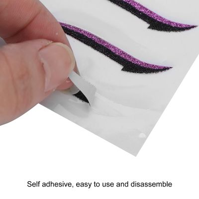 Eyeliner Stickers, Colorful Reusable Waterproof Self Adhesive Eyeliner Stickers Makeup Eyeshadow Face Cat Eye Cosmetic Tape Eye Sticker for Wedding Prom Party(Viola)