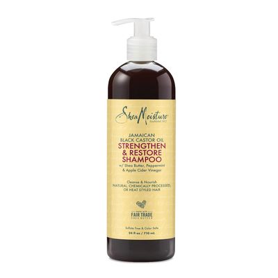 SheaMoisture Strengthen and Restore Shampoo for Damaged Hair Strengthen &amp; Grow to Cleanse and Nourish 24 oz