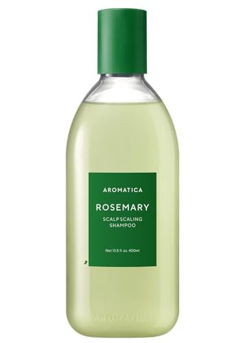 AROMATICA Rosemary Scalp Scaling Shampoo 13.53 oz400 ml - Vegan Hair Growth Shampoo, Thinning Hair Loss Shampoo For Women - Free from Sulfate, Silicone, and Paraben