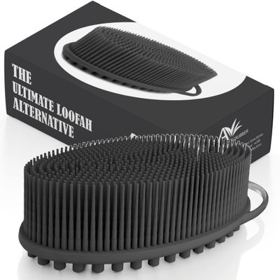 Avilana Silicone Body Scrubber - Dual-Sided Silicone Loofah for Shower, Body Scrubber for Men &amp; Women, Gentle Loofa Alternative, Easy-to-Clean Silicone Body Scrubber Exfoliator