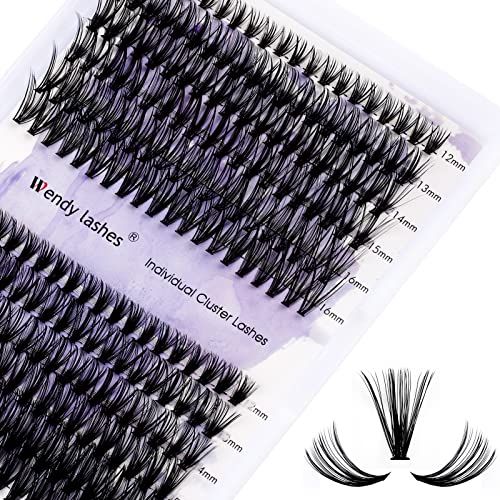 Individual Cluster Lashes 30D40D Mixed Natural Eyelash Clusters CD Curl 0.07mm Matte Black Soft 12-16mm Mink DIY Individual Eyelashes Cluster Lashes Extension(3040D-D,12-16mm Mixed)