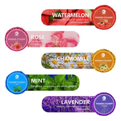 MIRYE 40 PCS Shower Steamers Aromatherapy for Women or Men, 10 Scents Organic with Rose Lavender Mint Watermelon Eucalyptus Chamomile Lemon Rosemary Grapefruit Orange, Shower Bombs Birthday Gifts