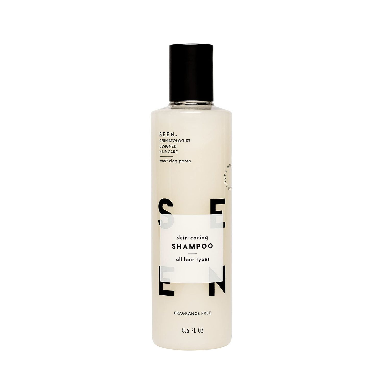 SEEN Shampoo, Fragrance Free - Non-Comedogenic &amp; Sulfate-Free Hair Shampoo- Dermatologist-Developed - Safe for Sensitive, Eczema &amp; Acne Prone Skin