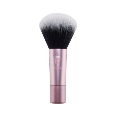 Real Techniques Mini Multitask Makeup Brush, For Blush, Bronzer &amp; Powder, Face Brush with Custom-Cut Synthetic Bristles, For Loose &amp; Pressed Powder, Travel Sized, Vegan &amp; Cruelty-Free, 1 Count