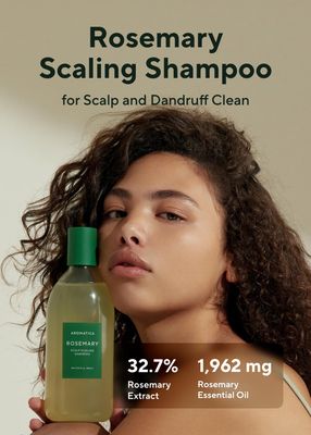 AROMATICA Rosemary Scalp Scaling Shampoo 13.53 oz400 ml - Vegan Hair Growth Shampoo, Thinning Hair Loss Shampoo For Women - Free from Sulfate, Silicone, and Paraben
