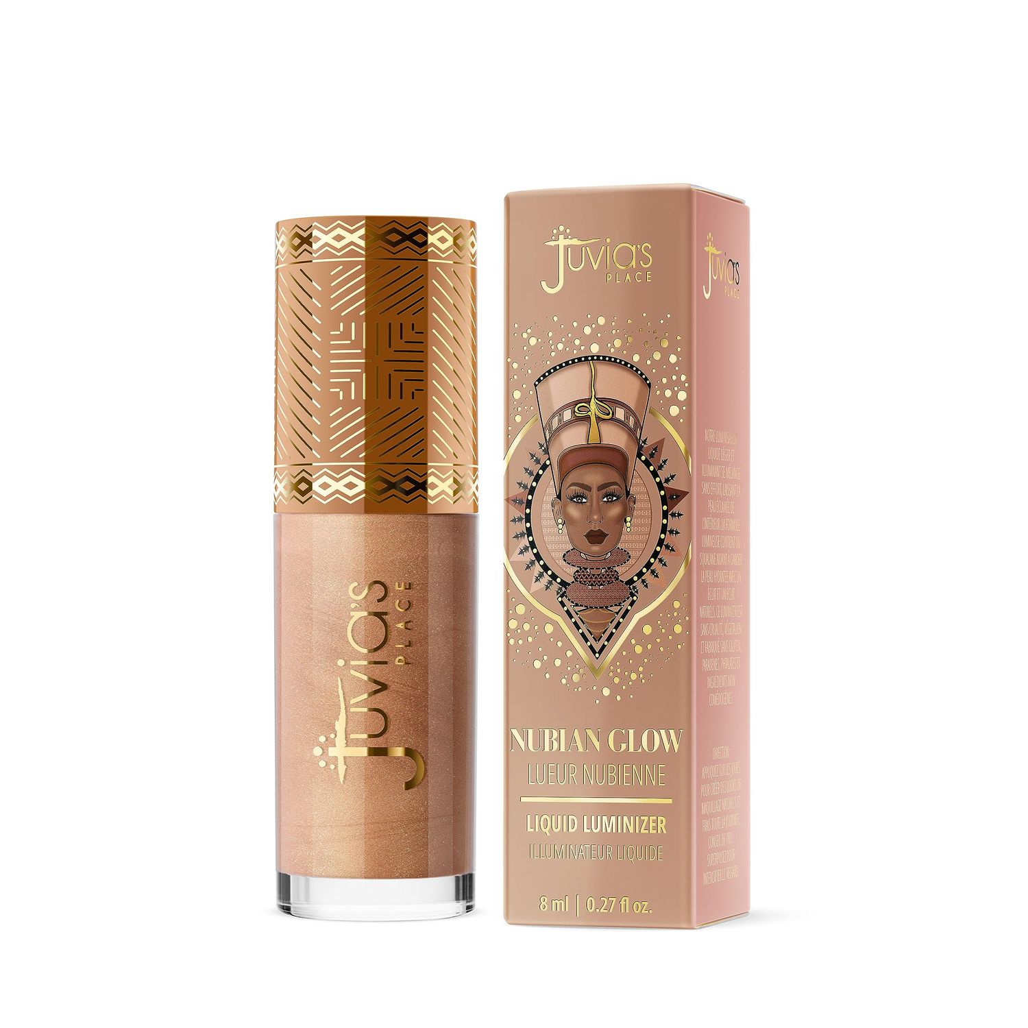 Juvia&#39;s Place Nubian Glow Liquid Luminizer Golden Hour - Radiant Highlighter Makeup Glowy Tint Daily Dewy Luminous Beauty Creamy Bronzing Skincare Radiating Brightening Natural Shine Face &amp; Cheeks