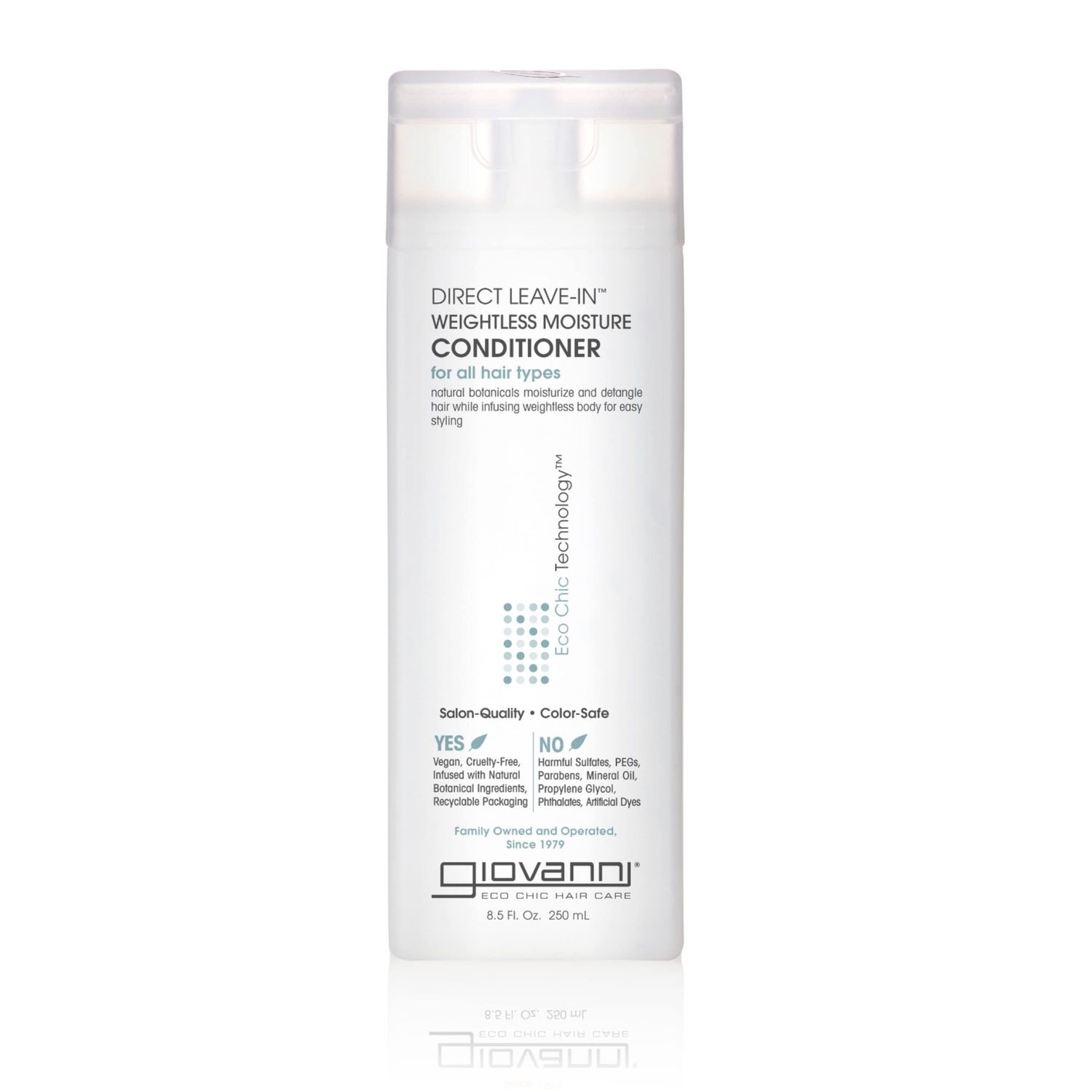 GIOVANNI Direct Leave In Weightless Moisture Conditioner - Co-Wash, Great for Curls &amp; Wavy Hair, Wash &amp; Go, Salon Quality, No Parabens, Infused with Natural Botanical Ingredients - 8.5 oz