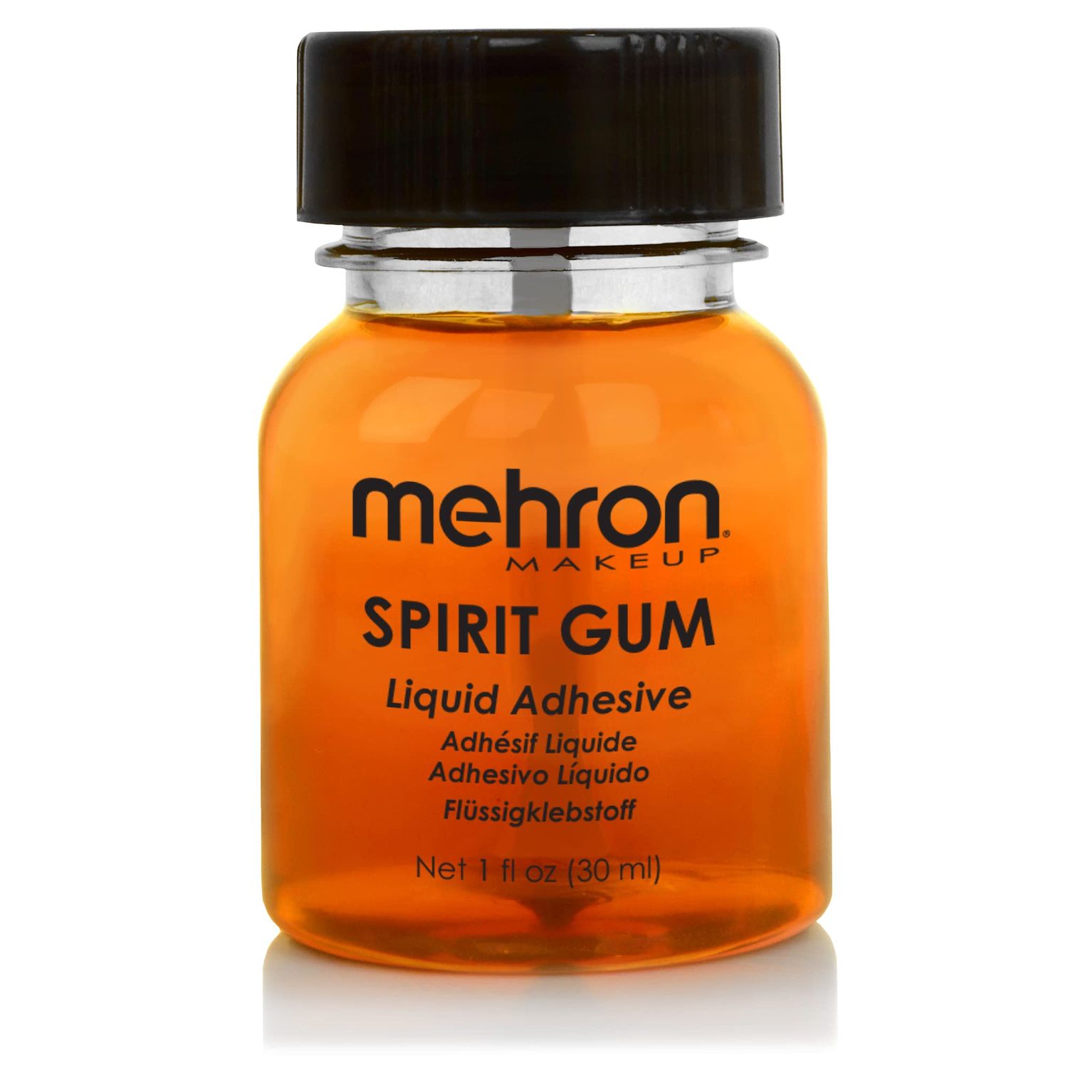 Mehron Makeup Spirit Gum | Spirit Gum Adhesive | Special FX, Cosplay, Halloween, Stage Performance Makeup | Professional Cosmetic Glue Adhesive for Face, Skin, &amp; Body (1 oz)