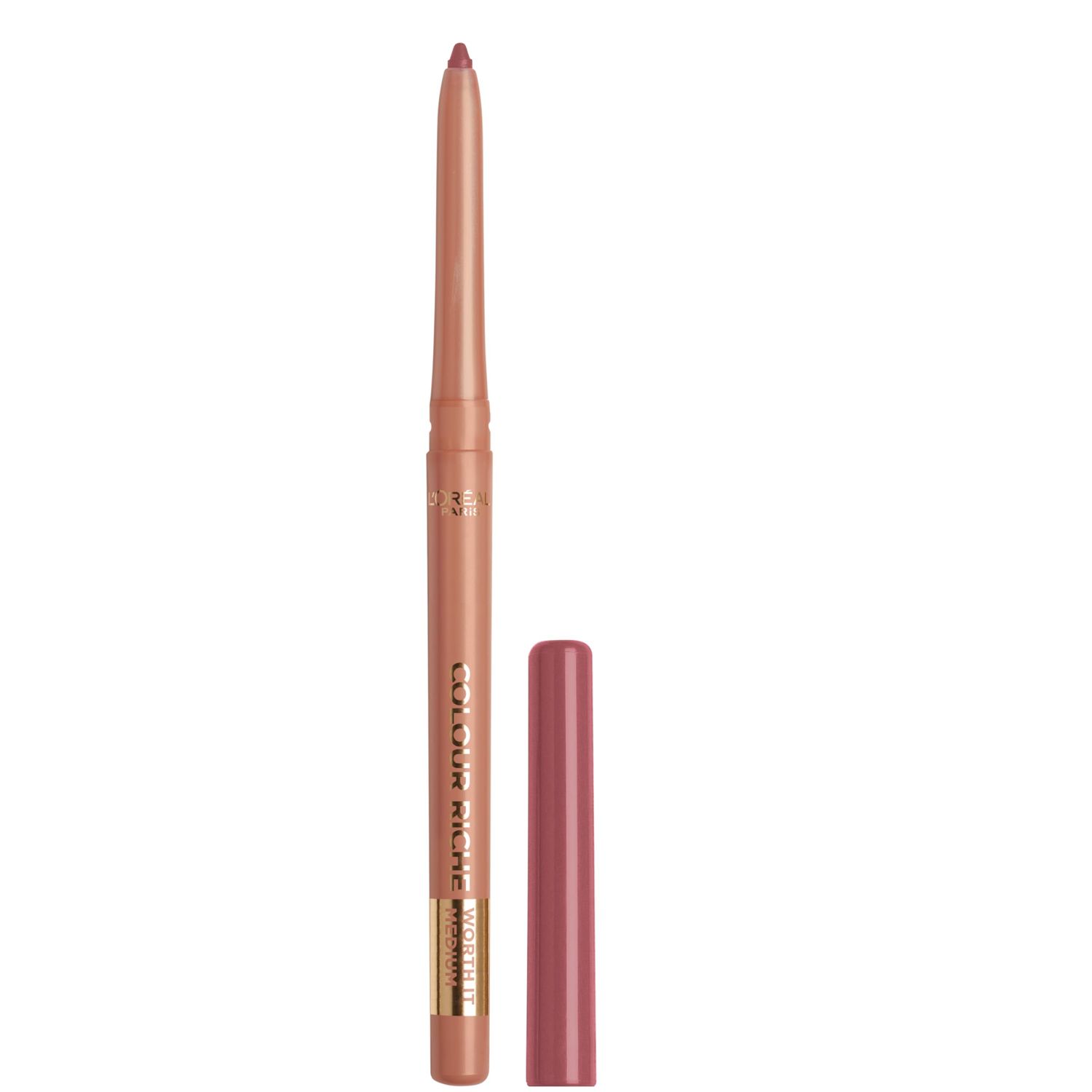 L&#39;Oreal Paris Colour Riche Lip Liner Pencil, Creamy Lip Liner with Omega 3 and Vitamin E, 635 Worth It Medium (Medium Dark Mauve)