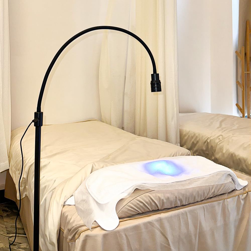 12W UV Lash Light with Foot Pedal, Rapid Dry in 2 Seconds Lash Lamp for Eyelash Extension Grafting Eyebrow Beauty Salon, Adjustable Angle and Light Spot Size, Lash Light for Eyelash Tech (Black)