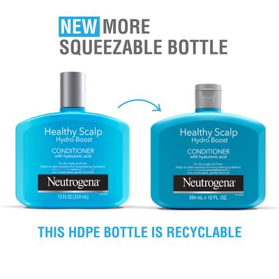 Neutrogena Moisturizing Healthy Scalp Hydro Boost Conditioner for Dry Hair and Scalp, with Hydrating Hyaluronic Acid, pH-Balanced, Paraben &amp; Phthalate-Free, Color-Safe, 12 fl oz