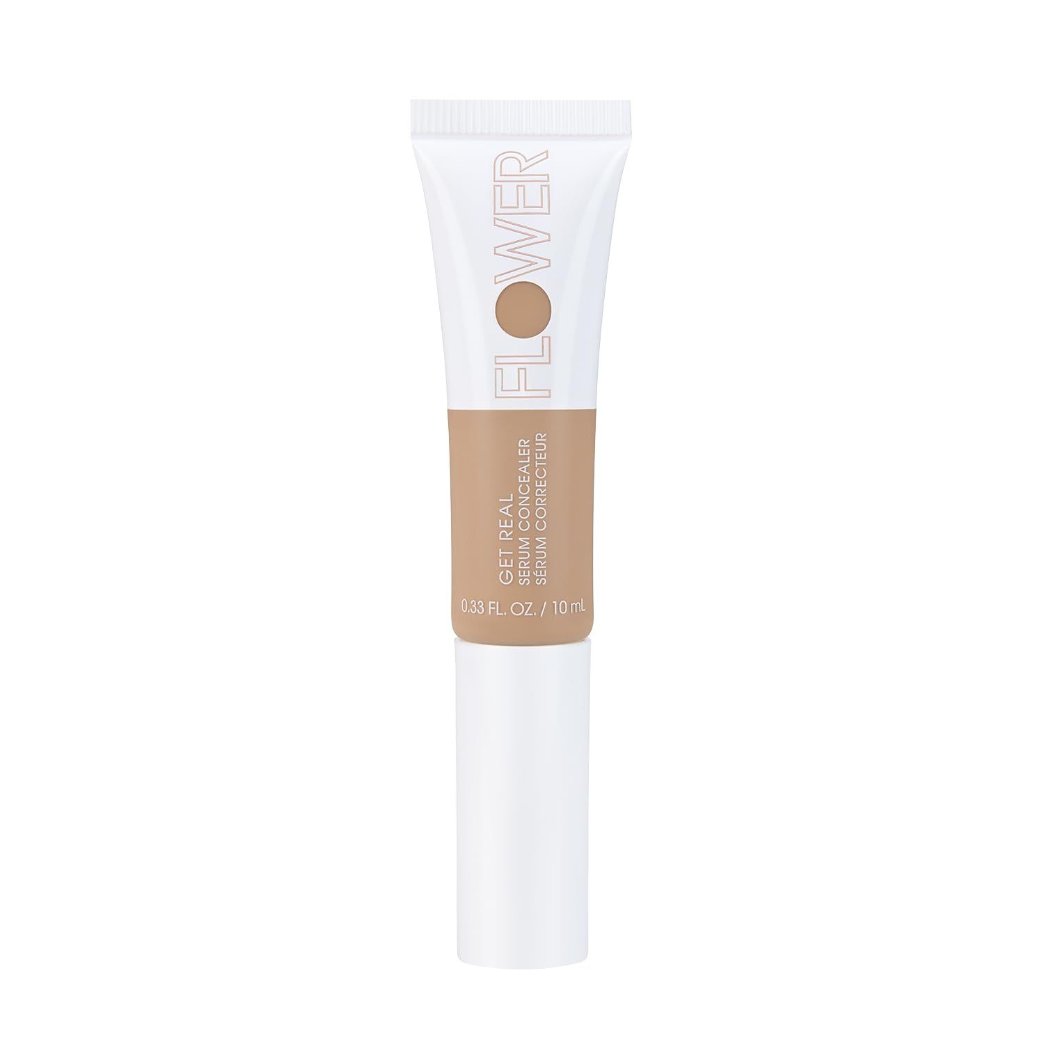 FLOWER BEAUTY By Drew Barrymore Get Real Serum Concealer - Brightens Skin  Blurs Blemishes - Hydrating Serum- Light