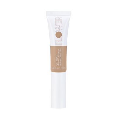 FLOWER BEAUTY By Drew Barrymore Get Real Serum Concealer - Brightens Skin  Blurs Blemishes - Hydrating Serum- Light