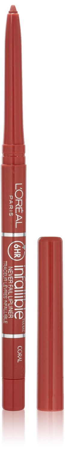 L'Oral Paris Colour Riche Never Fail Lip Liner, Coral, 0.009 oz.