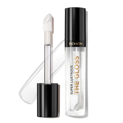Revlon Super Lustrous The Gloss, Lip Gloss Makeup Stocking Stuffers for Women, Non-Sticky, High Shine Finish, 200 Crystal Clear, 0.13 Oz