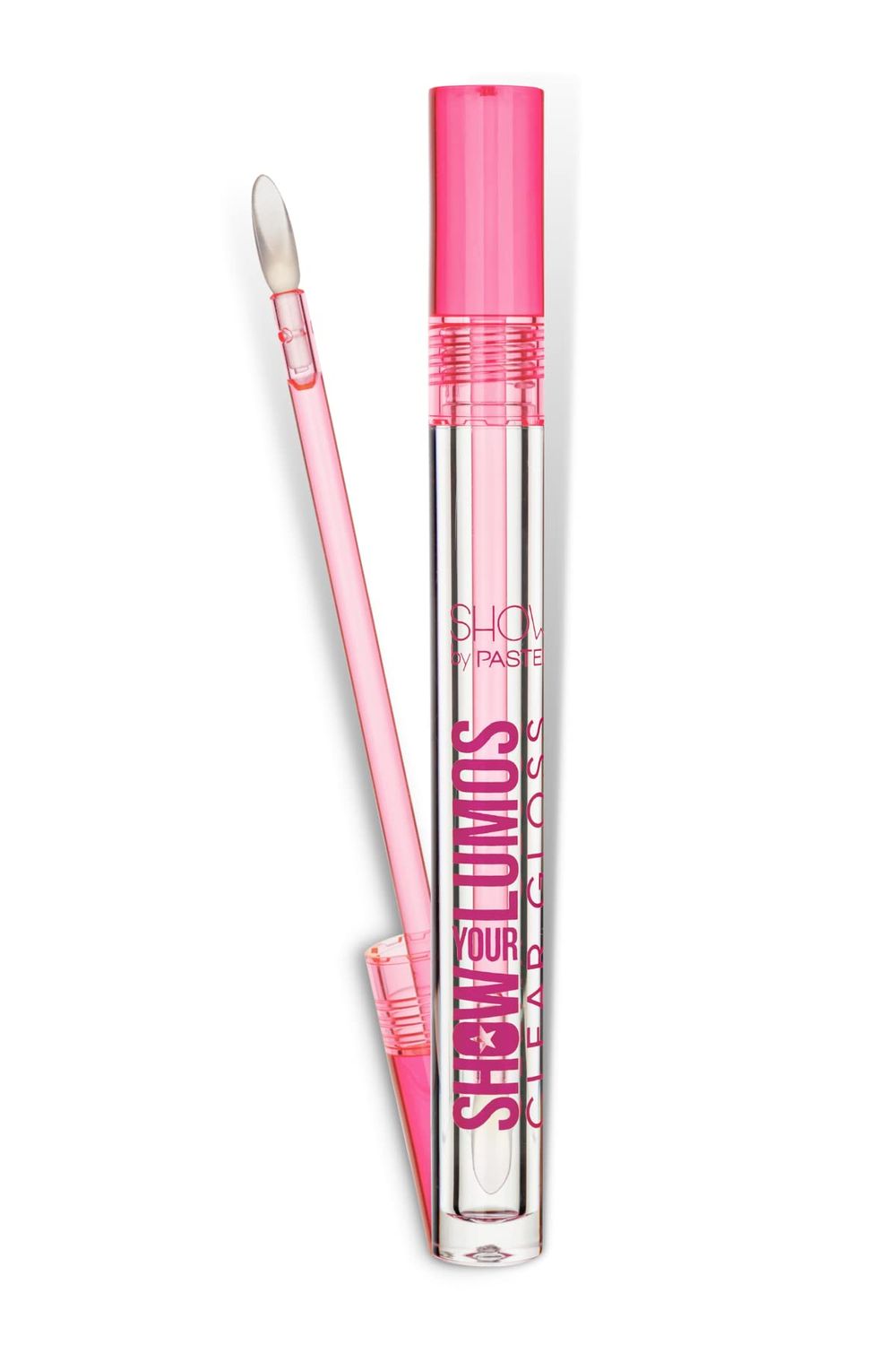 Show By Pastel Show Your Lumos Clear Gloss | Transparent Silicone Applicator | Colorless Transparent Texture | Lightweight Formula | Ultra-Luminous | Voluminous Lips | Wet Finish