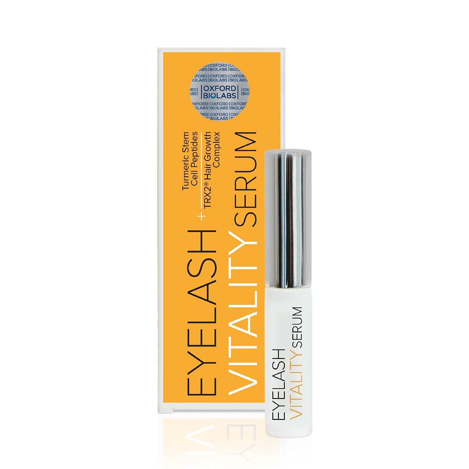 Eyelash Vitality Growth Serum - Lash Enhancing Growth Serum Complex - Irritation Free - Hypoallergenic Naturally-based Turmeric Growth, Achieve Longer Thicker &amp; Healthier Lashes, 3.5 ml