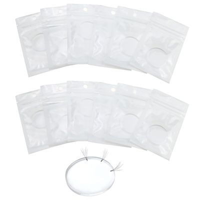 Luckycivia 12 Pcs Silicone Lash Pad Grafted False Easy Fan Lash Pad, Eyelash Silicone Holder Pad, Eyelash Supplies for Beginners Make Fans Blooming Easy Volume Lashes Pallet Tools