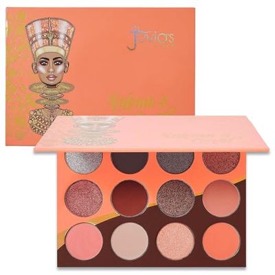 Juvia&#39;s Place Palette The Nubian 3 Coral - Peachy Neutrals, Muted Hues, Shades of 12, Matte &amp; Shimmer Shades, Pigmented Makeup Palette Eye Color &amp; Shine, Pressed