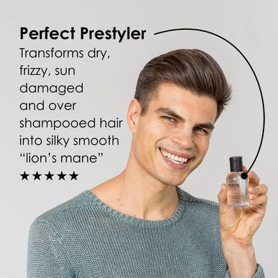 Alex Costa Hydrating Argan Oil Daily Hair Serum by Forte Series Sulfate Free Argan Hair Oil for Men Hair Serum for Dry Damaged Hair, for Styling Hair (75 ml  2.5 oz)
