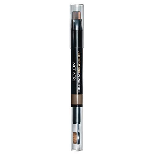 Revlon Colorstay Browlights Pencil, Eyebrow Pencil &amp; Brow Highlighter, Medium Brown, 0.038