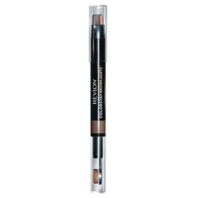 Revlon Colorstay Browlights Pencil, Eyebrow Pencil &amp; Brow Highlighter, Medium Brown, 0.038
