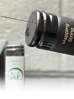 Ink Permanent Black and White Brow Mapping String 2 X 100 Ft Bottles - 60 m Pre-Inked Mapping String for Permanent Makeup and Microblading Supplies | Brow Mapping Kit |Brow Mapping