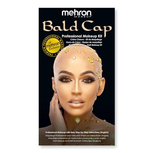 Mehron Makeup Premium Character Kits| Makeup Kits for Halloween &amp; Cosplay| Made in the USA | Complete Makeup Kit | Includes all Makeup, Tools, &amp; Instructions on How to Create the Look | (Bald Cap)