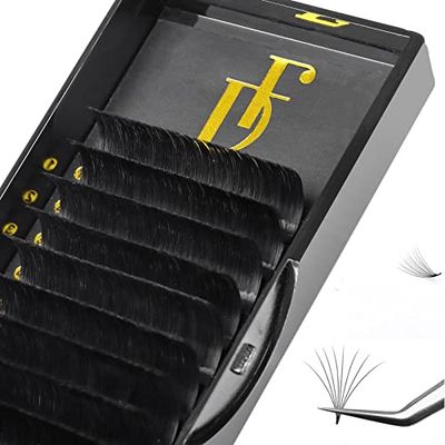 DF Eyelash Extension Easy Fan Volume Lashes 0.03mm C Cur 8-15mm Volume Lash Extensions Rapid Blooming Self Fanning Dream Flower Lash Extension