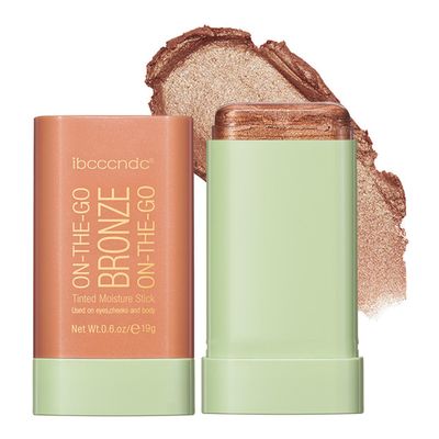 SWETIYOU Multi-Use Makeup Bronzer Stick, On the Go Glow Bronze Tinted Moisture Stick, Hydrating Solid Moisturizer with Bronze Tint, Natural Bronzed Glow, Blends Effortlessly, for Eyes, Lips &amp; Cheeks