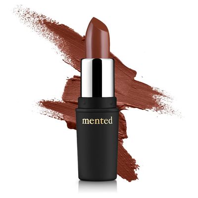 Mented Cosmetics | Semi Matte Nude Lipstick, Foxy Brown | Vegan, Paraben-free, Cruelty-free | Red and Brown, Dark, Long Lasting Lipstick