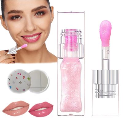 Magic Color Changing Lip Oil Ph Activated, Moisturizing Lip Gloss Tinted, Plumping Lip Oil Hydrating Lip Gloss, Glitter Lip Gloss for Women, Lip Stain Oil Long Lasting Non-sticky Lip Balm (1pcs)