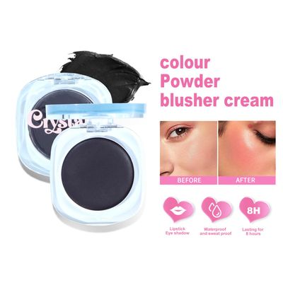 Black Cream Blush, Color Changing Blush for Cheeks and Lips Tint Makeup, Black Blush PH Temperature Changing Tinted Cream Blush Long Lasting Blendable Dewy &amp; Natural Finish for All Skin Tones
