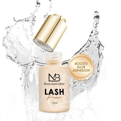 Beeutemaker Beige Lash Primer for Eyelash Extensions - 15ml Professional Use Only, Increases Adhesive Bonding Power, Removes Oils &amp; Proteins, Enhances Retention for Longer-Lasting Lashes