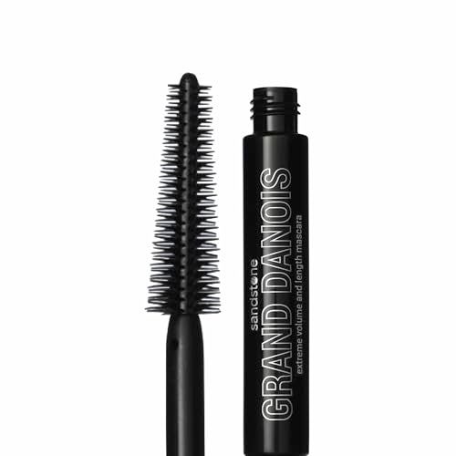 Sandstone Scandinavia Hypoallergenic Mascara Sensitive Eyes - Smudge-Proof, Sweatproof, Lengthening Mascara for Maximum Volume and Length - Vegan, Non Toxic Mascara