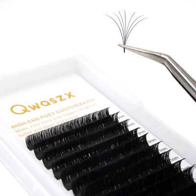 Qwaszx Eyelash Extension fan eyelash curling 0.050.07 C  D curling 8-15mm mixed expansion curling convenient flowering eyelashes(0.05-C Curl 8-15mm)