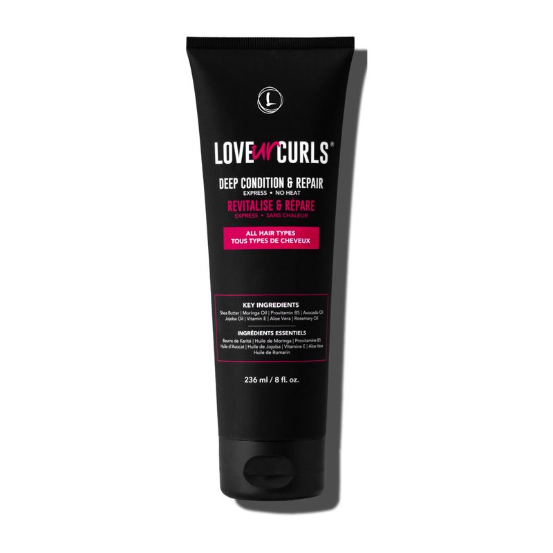 Love Ur Curls Deep Conditioner &amp; Repair, Moisturizing and Anti Frizz, Repairs Dry, Damaged Hair, for all Hair Types, Vegan, 236mL