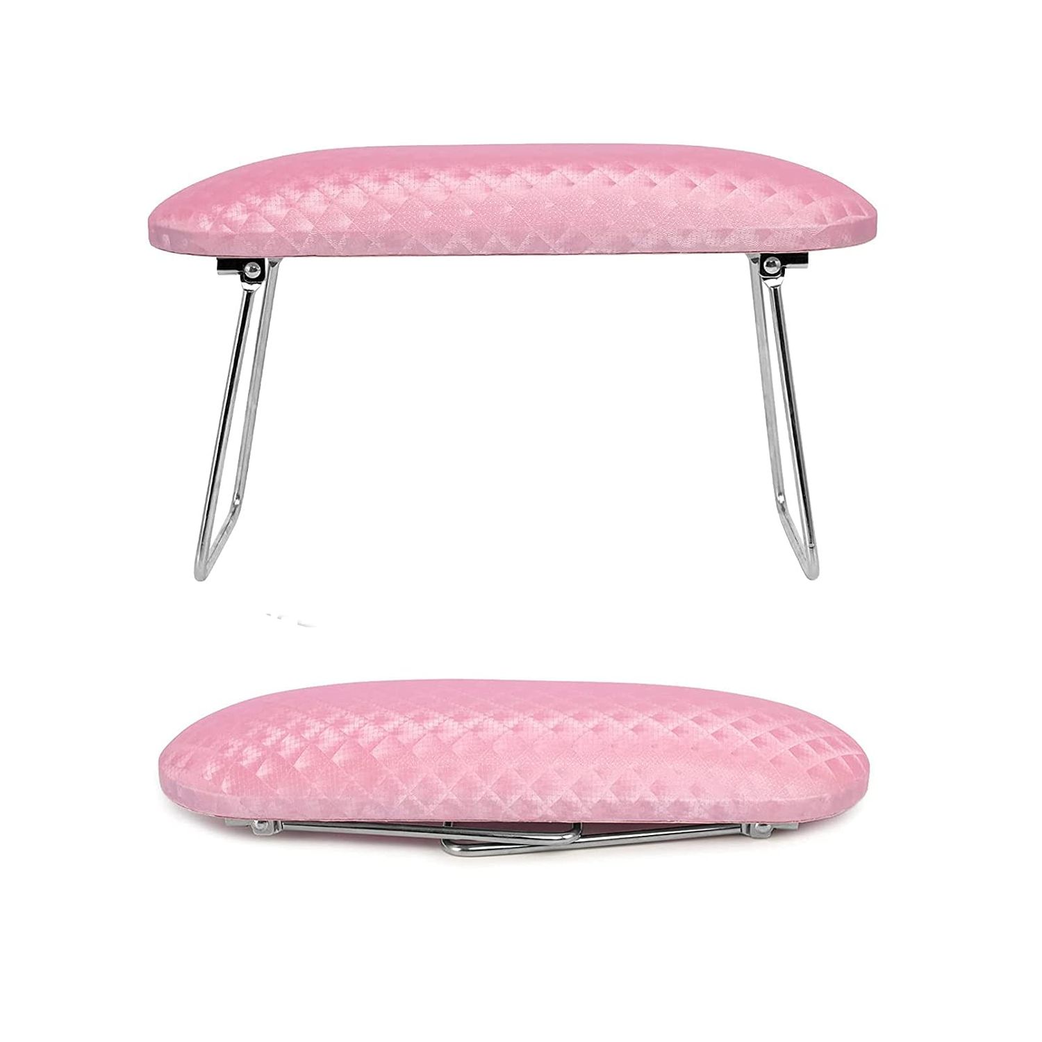 krofaue Nail Arm Rest,Professional Microfiber Leather Nail Hand Rest Stand Arm Rest for Acrylic Nails Cushion Hand Holder with Non-slip - Nail Technician Use Must HavePink