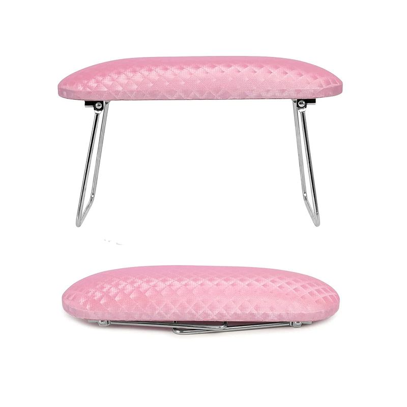krofaue Nail Arm Rest,Professional Microfiber Leather Nail Hand Rest Stand Arm Rest for Acrylic Nails Cushion Hand Holder with Non-slip - Nail Technician Use Must HavePink