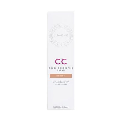 Lumene Color Correcting CC Cream - Lightweight Foundation - Medium Coverage - Redness Reducing Face Makeup for a Glowing Complexion - Vegan Formula Suitable for All Skin Types - Medium (1 fl oz)