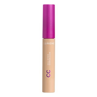 Lumene Under Eye Concealer - CC All-Over Hydrating Concealer with Medium Coverage - Multi-Tasking Under Eye Makeup Infused with Hyaluronic Acid with a Skin-Like Finish - 2 Medium (0.3 fl oz)