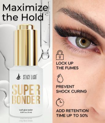 Super Bonder for Lash Extensions by Stacy LashLocks Eyelash Glue FumesLash Extension Primer ComplementLash Bonder for Mink Individual LashesEyelash Extension Supplies