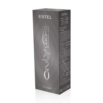 Estel Professional Only Looks Color Cream for Eyelashes and Eyebrows, 50 ml.1.69 fl.oz. (Graphite 2020)