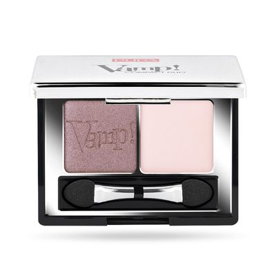 Pupa Milano Vamp! Eyeshadow Compact Duo 003 Soft Mauve - Light, Smooth, Blendable, Cream Compact Shadow - Stunning, Colorful, Pigmented Shade - Paraben-Free Formula - 0.078 oz