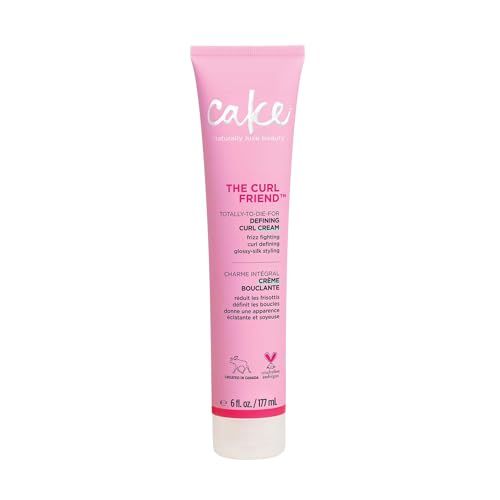 Cake Beauty Curl Defining Cream, The Curl Friend - Moisturizes and Defines Curls - For Frizz Control &amp; Detangling - Avocado Oil, Soybean Oil &amp; Shea Butter - For Curly Hair- 6 Fl Oz  177 mL